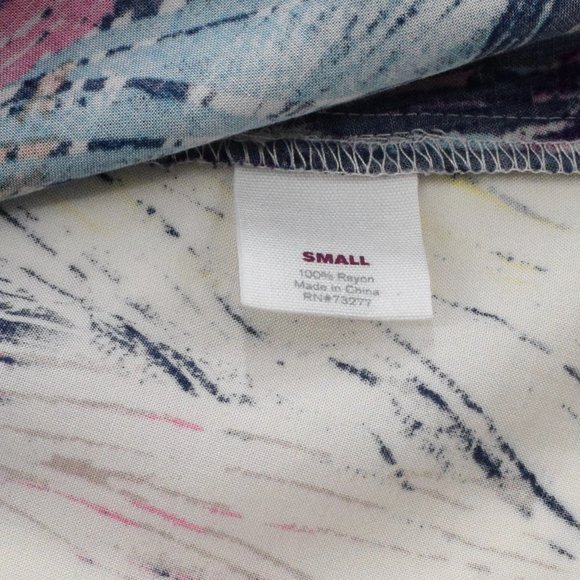 Hang Ten Multicolored Leaf Print Beach Dress S - Picture 5 of 6